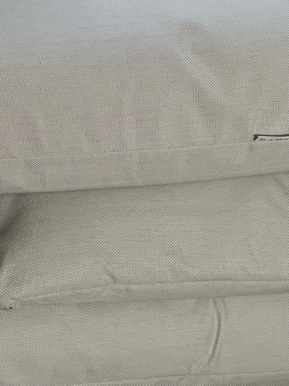 Bedesofa Back, Seat & Foot Pillow Set -ivory Cream  open box